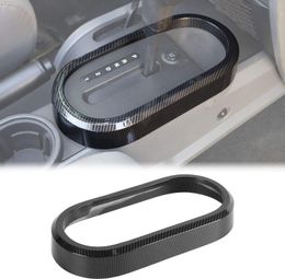 Car ABS Gear Panel Trim Decoration Cover carbon Fibre For Jeep Wrangler JK 2007-2010 car Interior Accessories