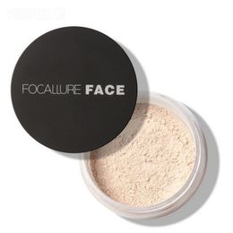 FOCALLURE 3 colors Best Multi-Function Oil Control Easy To Use Face Finish Loose Powder Make Up 6pcs/lot DROP