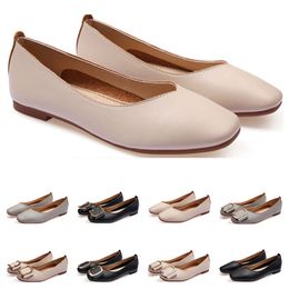 Sapato raso feminino tamanho 33-43 feminino couro feminino nude preto cinza recém-chegado Sapatos de vestido de festa de casamento de trabalho Cinquenta e cinco