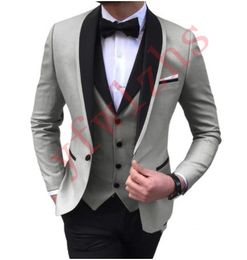 Newest One Button Groomsmen Shawl Lapel Wedding Groom Tuxedos Men Suits Wedding/Prom/Dinner Best Man Blazer(Jacket+Tie+Vest+Pants) 913