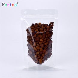 100pcs Thickened 20 - wire thick transparent self-supporting bone bag food packaging bag composite food