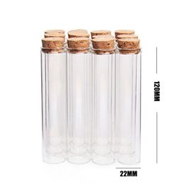 Nice Pyrex Glass Bottle Sealed Soft Wooden Cover Herb Preroll Tube Tobacco Storage Case Container Cigarette Rolling Box Smoking Jar DHL Free