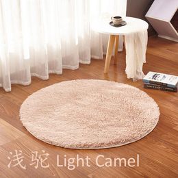 Modern Round Soft Plush Carpets For Living Room Bedroom Fluffy Kids Room Floor Mats Indoor Shaggy Solid Color Mats A005