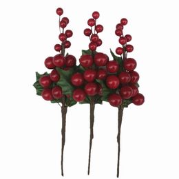 2018 New Design 7.5 inch Artificial Bright Red Berry Holly Pick For Christmas Decorating *Free Shipping* 75pcs