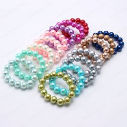 lovely baby kids elastic beaded bracelets handmade bubblegum girls pearls bracelets&bangles fashion Jewellery gift