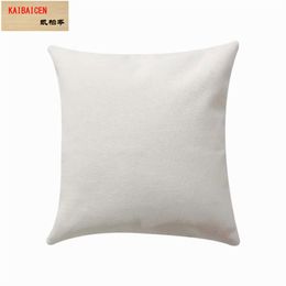 16.5x16.5 inches natural poly linen pillow case blanks for DIY sublimation plain burlap cushion cover embroidery blanks