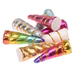 135pcs Boutique 5.5cm-6cm Unicorn Horn Cute Hair Accessories Unicorn Headband No Hair Bows Hair Clips Chic Headwear Headwrap