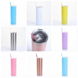 Outdoor Camping Mugs Kids Cup With Straws Coffee Mugs Beer Cup Tea Juice Milk Drink Tumbler Stainless Steel Wine Cups Drinkware YPC211