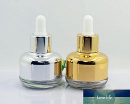 Essential Oil Dropper Perfume Bottle Gold Silver Colour Empty Glass Packaging Bottle