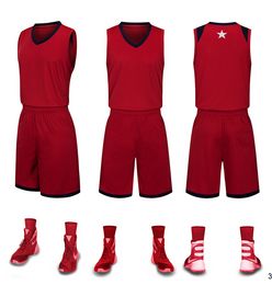 2019 New Blank Basketball jerseys printed logo Mens size S-XXL cheap price fast shipping good quality Dark Red DR001AA1n2