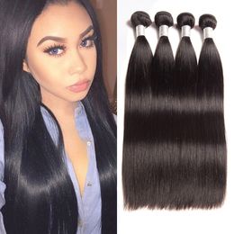 Indian Virgin Hair Wefts Straight Human Hair 10-30inch 4 Pieces One Lot Natural Colour Wholesale Remy Hair Products 4 Bundles