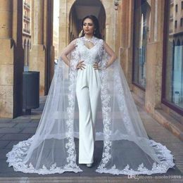 Women New Vintage Wedding Jackets Cape Lace Appliques Edge Bridal Cloak White Ivory Wraps Jackets Long Shrug Custom Made Accessories Jacket