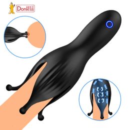 Glans Trainer Male Masturbator Sex Toys For Men Penis Vibrators Massager Stimulator Penis Exerciser Vibrator Adult Product- Y191026