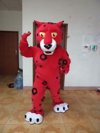 -Traje de la mascota del tigre rojo de Halloween Rey de bestias de dibujos animados de calidad superior Animal Anime tema personaje Carnaval de Navidad trajes de fiesta