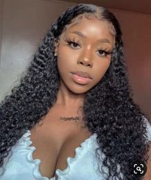 360 Lace Frontal Wig Brazilian Virgin Hair Curly 360 Full Lace Frontal Human Hair Wigs Pre Plucked 130% water wave for black women