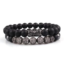 Liuling column hollow tube micro-inlaid zircon ball natural volcanic stone black agate set bracelet essential oil diffusion aromatherapy yog