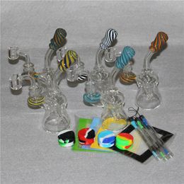 Glass Beaker Dab Rig Bong Hookahs Heady Bongs Mini Water pipe Thick oil rigs wax smoking bubbler pipes with quartz banger