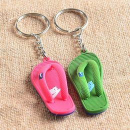 2020 New Design Pvc Man Slipper Keychain Pendant Brand Flip Flop Keyring Chaveiro Diy Jewelry Accessories Advertising Gifts