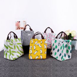 Waterproof oxford cloth heat preservation bag portable lunch bag bento bag 5 styles free shipping W8792