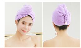 new corduroy hair cap dry hair towel shower cap shampoo turban japanese style high density coral velvet absorbent hair towel 2560cm