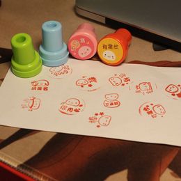 Free shipping kindergarten gift student prize Stamp toy teacher reward child encourage taste lovely Cartoon Stamp
