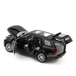 1:32 Range Rover SUV Simulation Toy Car Model Alloy Pull Back Children Toys Collection Gift Off-Road Vehicle Kids 6 open door Y200318
