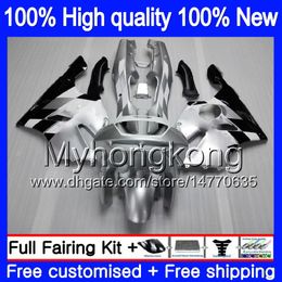 Body For KAWASAKI ZX 636 600CC ZX-636 1994 1995 1996 1997 213MY.21 ZX636 ZX-6R ZX600 ZX 6 R 6R ZX6R 94 95 96 97 Fairings silver black