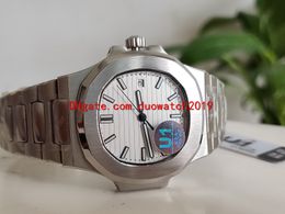 2 colors U1 Selling Factory Men's Automatic Movement 40 mm Watch WHITE Dial F Nautilus Classic 5711/1A Watches Transparent Back Wristwatche