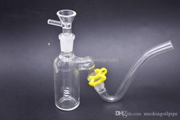 mini Oil Rig Dab Bubbler Heady Glass water pipe 14mm Female Small glass ash catcher tobacco Recycler downstem Bong