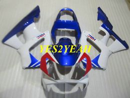 Injection Fairing body kit for Honda CBR900RR 929 00 01 CBR 900RR CBR 900 RR 2000 2001 White blue Fairings Bodyowrk+Gifts HZ52