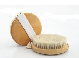 Natural Horsehair Exfoliation Bath Brush without Handle Dry Skin bath Shower Brushes SPA Massage Wooden Shower Brushes SN2002