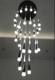 Modern Staircase Chandelier Ceiling Interior Lighting Long Stair Chandelier Hanging Lamp Suspended Chandeliers luminaire light MYY