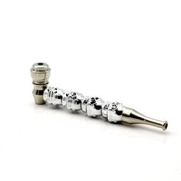 Newest Removable Portable Four Skull Shape Smoking Filter Tube With Dry Herb Tobacco Cover High Quality Handpipe Holder DHL Free