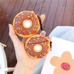 Creative Donut Bluetooth wireless earphone cover 2/3 generation silicone anti-fall soft shell watermelon earphone shell dhl free