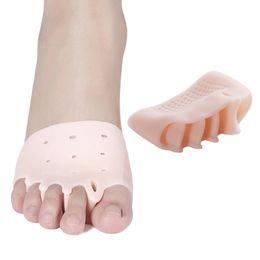 100pcs/lot foot care bunion corrector hallux valgus large foot bone overlap shock absorber Female toe pedicur sleeve five-hole