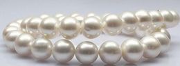 Wholesale huge round perfect 18 "12-13MM South Sea genuine white pearl necklace 14KGP