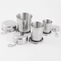 75ml 150ml 250ml Stainless Steel Wine Glass Portable Outdoor Travel Camping Folding Foldable Collapsible Cup WB1802