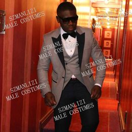 2020 Men's Suit 3 Pieces Casual Slim Fit Royal Blue White Notch Lapel Groom Tuxedos For Wedding Party Suits Man Blazer222D