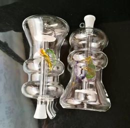 Variety of shaped colored sand core silent pot   , New Unique Glass Bongs Glass Pipes Water Pipes Hookah Oil Rigs Smoking with Droppe