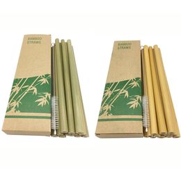 bamboo drinking straws set reusable with case and brush disposable natural organic biodegradable whole sale bulk