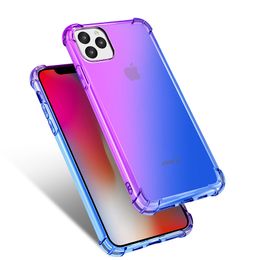 Rainbow Colour Clear Phone Cases For Iphone 14 Pro Max Samsung Galaxy A14 A04 S22 Ultra Plus A23 Moto G Stylus 2022 G22 Gradient Shockproof TPU Covers