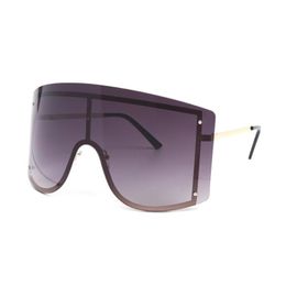 Large Frame Sunscreen Sunglasses Fashion Men And Women Big Goggles Sunshade Frameless Riding 7 Colours