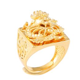 Promotion Fashion Wholesale Vintage Gold Color Ethnic Dragon Ring Jewelry For Women Men