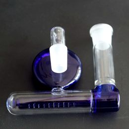 Blue Glass Asher Catcher for Bong Hoboghs Water Tipes Reclaim Lacunaris встроенные две соты Ashcatcher в 14 мм или 18 мм