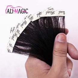 12-26 Inch Long Hair Invisible Tape Remy Hair Extensions Tape In Human Hair Extensions 100g/40piece 1piece Can Be Divided Into 6 Pieces