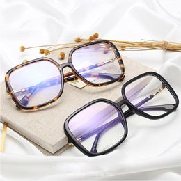 Wholesale-Vintage Oversized Square Glasses Frame Women Fashion Big Transparent Eyegses Female Clear Lens Optical Spectacles