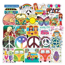 Hippie Small Fresh Stickers Waterproof Luggage Notebook Scooter Refrigerator Personality Stickers