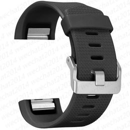 300PCS Silicone Watch Band Watchband Heart Rate Smart Wristband Bracelet Wearable Belt Strap for Fitbit Charge 2