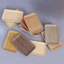 Colourful Natural Wood Display Store Tray Herb Tobacco Cigarette Preroll Handroller Plate Rolling Scroll Machine Storage Smoking Tool