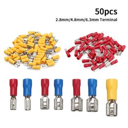 20 X Rojo 4,8 mm Mujer de crimpeado aislados Conector plano